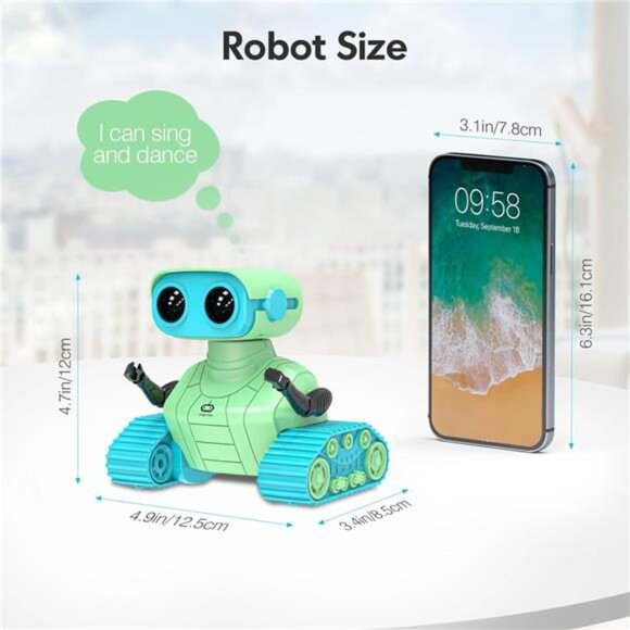 Robot Toys, Rechargeable RC Robots for Kids Boys, Remote Control Toy with Music - Picture 6 of 8